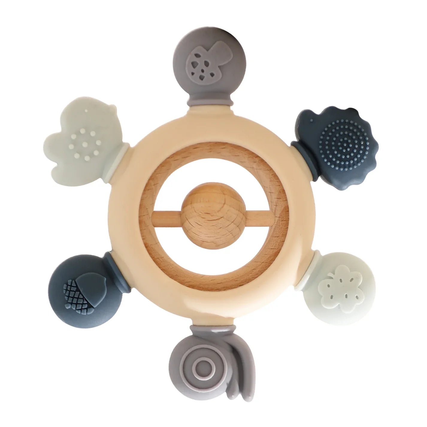 oliver forest beechwood teether rattle