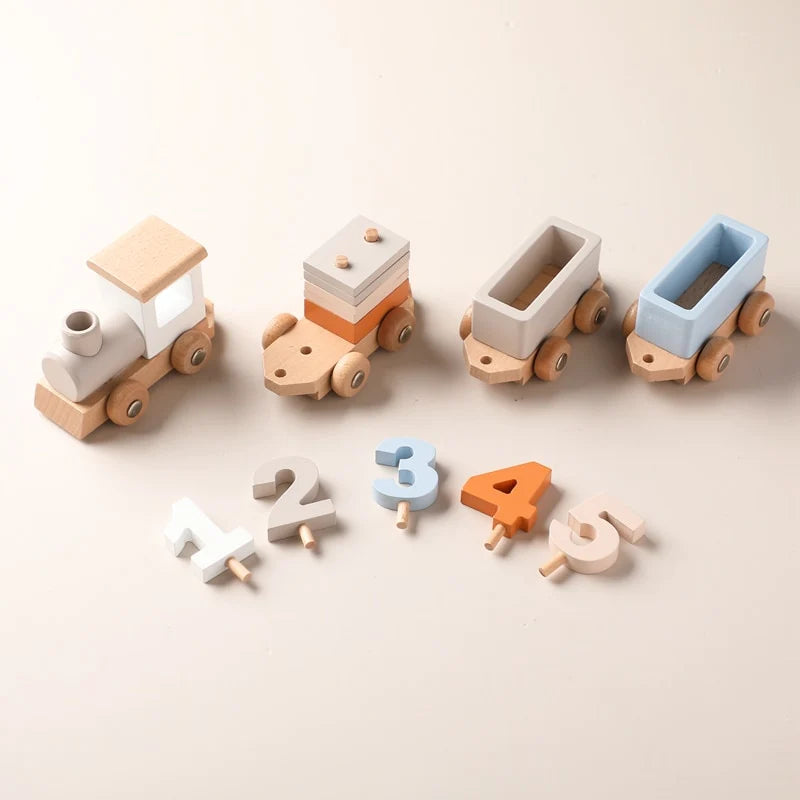 arlo wooden birthday stacking train