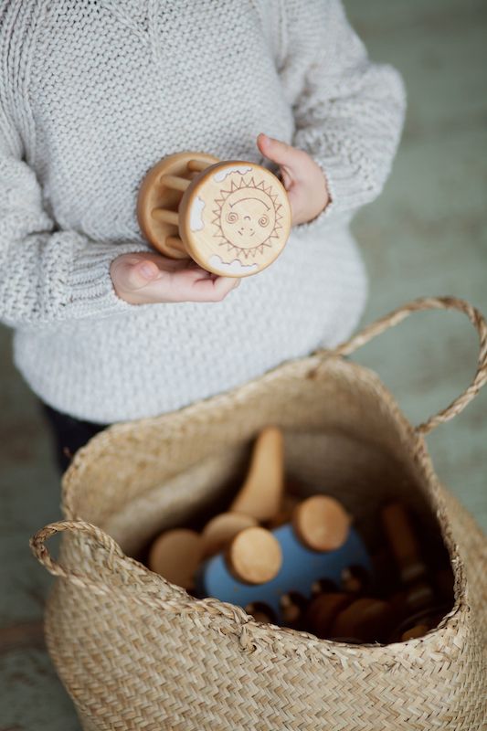 montessori wooden rattle giftbox 12pcs