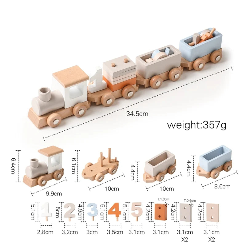 arlo wooden birthday stacking train