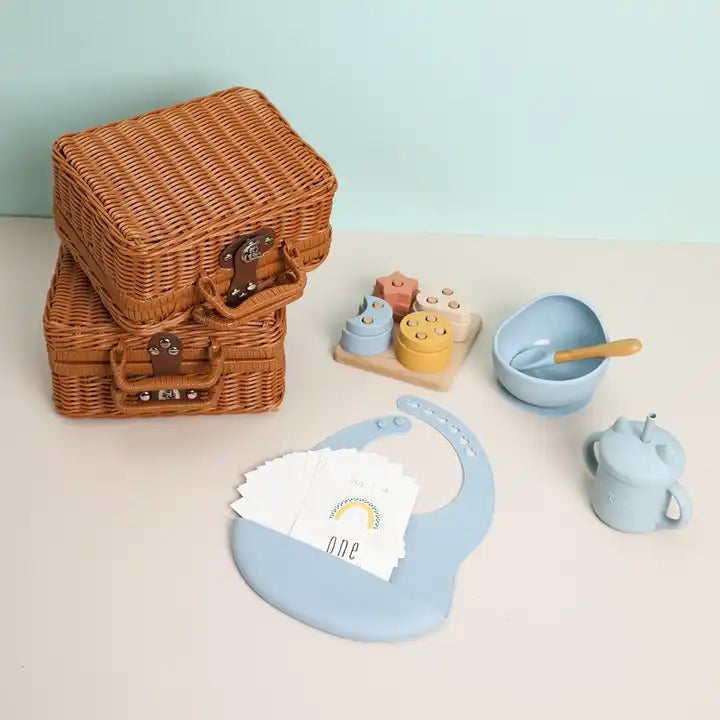 boho baby feeding set giftbox 6pcs