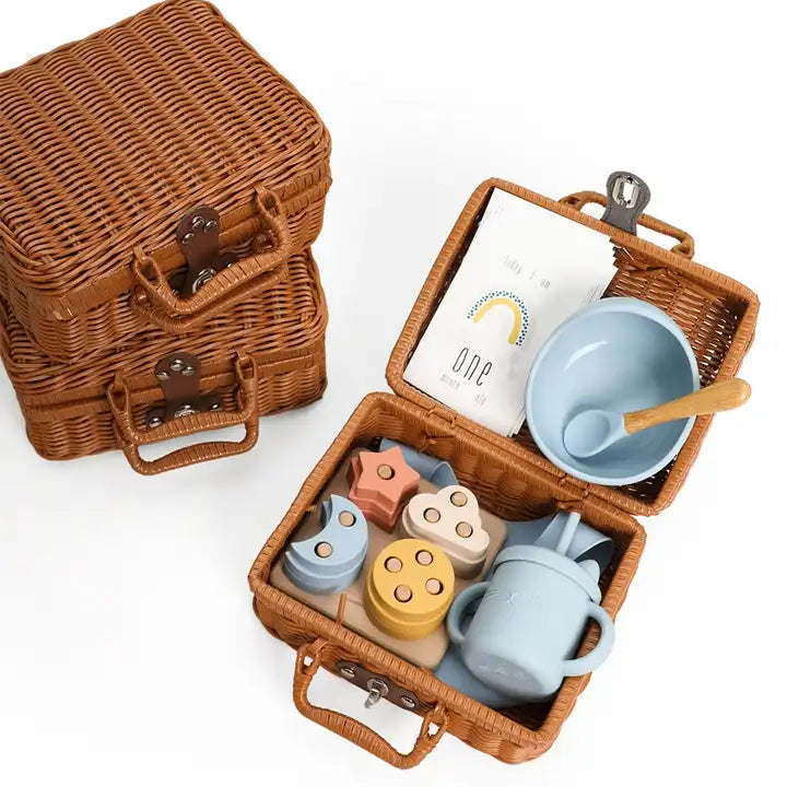 boho baby feeding set giftbox 6pcs