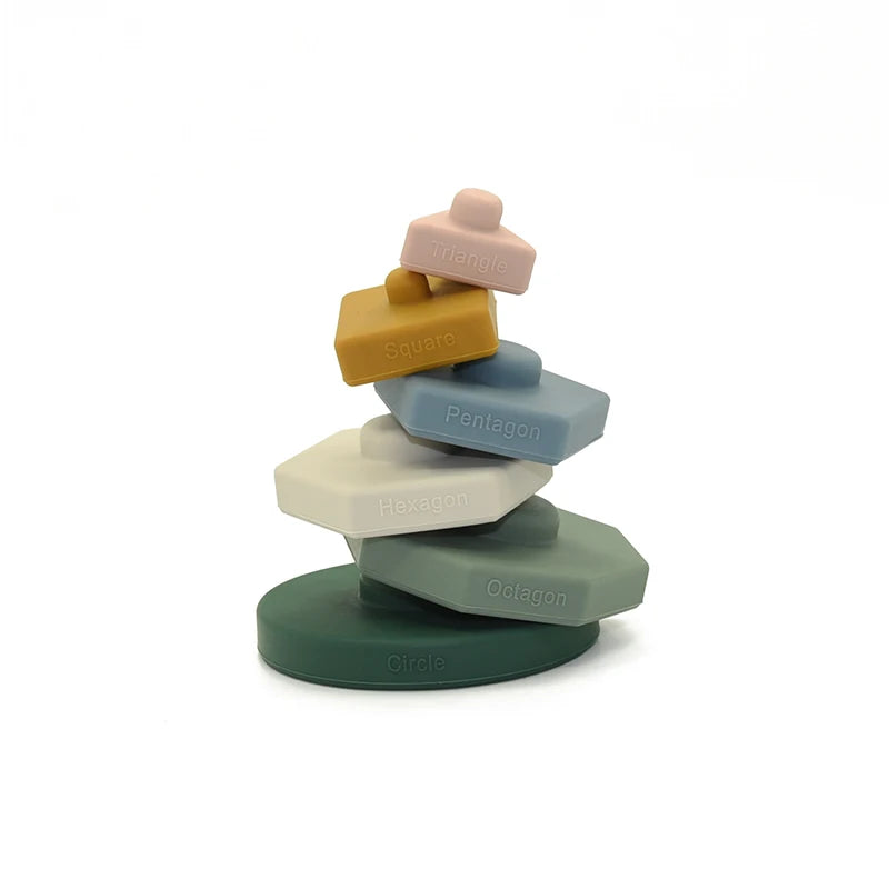 montessori geometric stacking toy