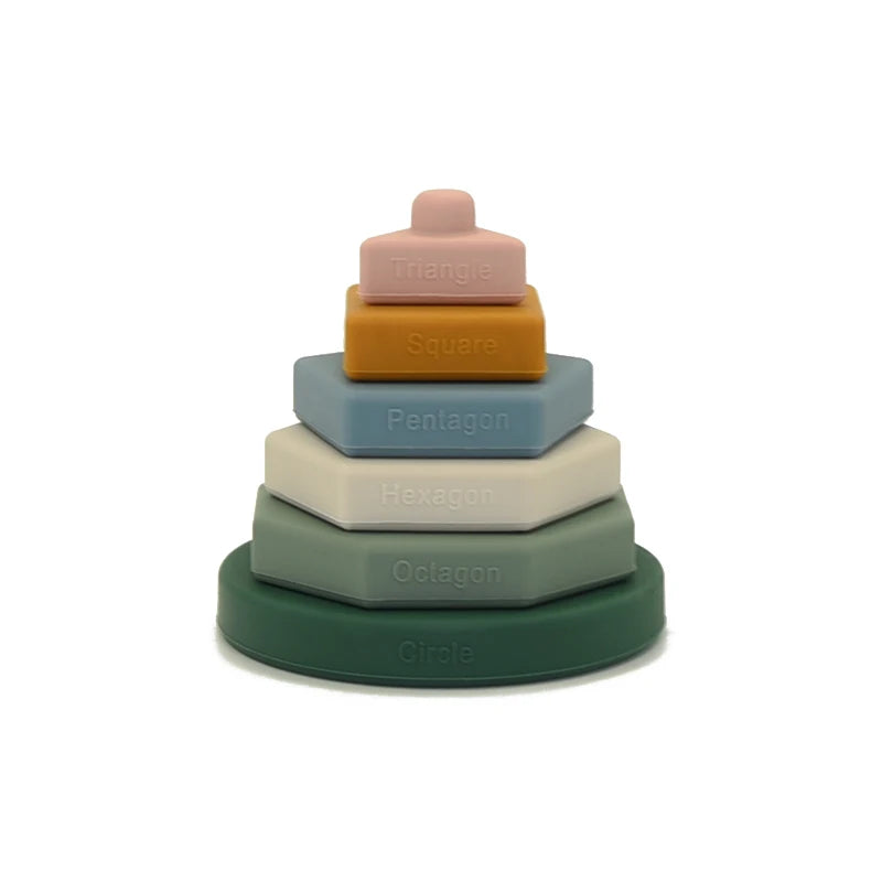 montessori geometric stacking toy