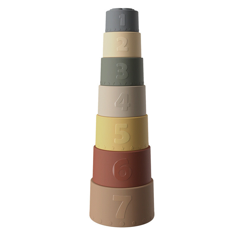 zeea montessori jenga toy stacking cups 7pcs