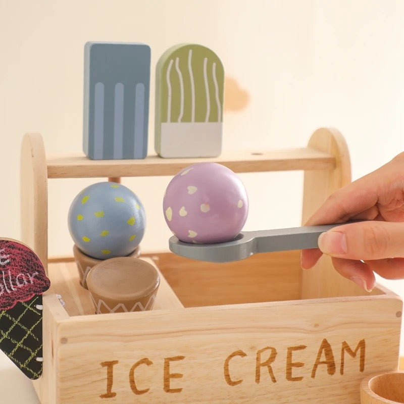 mela montessori wooden ice-cream station