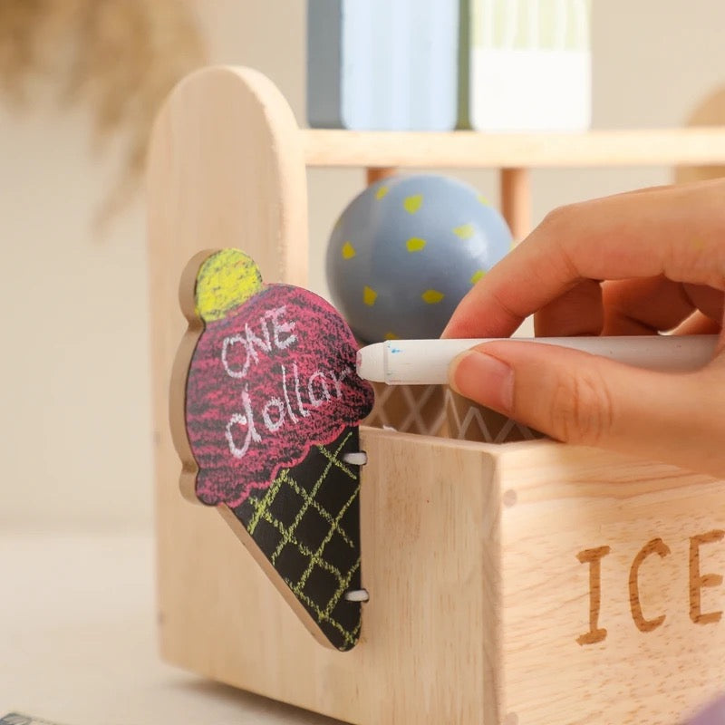 mela montessori wooden ice-cream station