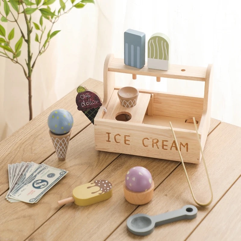 mela montessori wooden ice-cream station