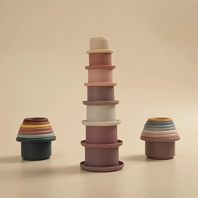 montessori rainbow multifunctional stacking cups