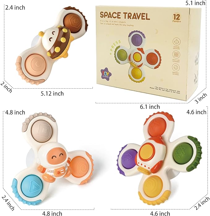 willow montessori fidget spinner travel toy 3pcs