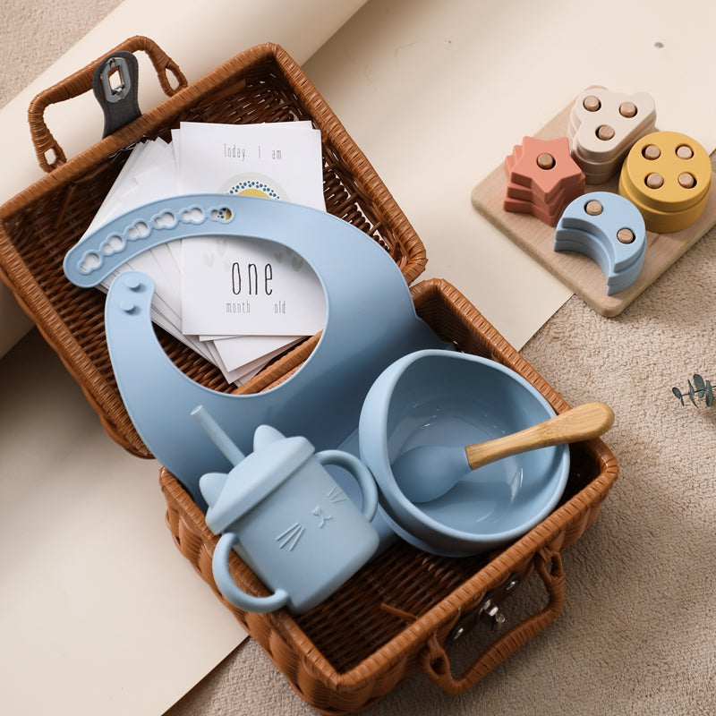 boho baby feeding set giftbox 6pcs