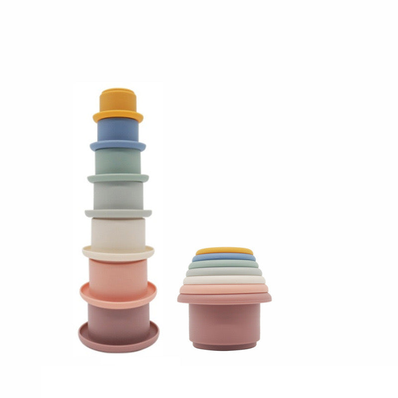 montessori rainbow multifunctional stacking cups