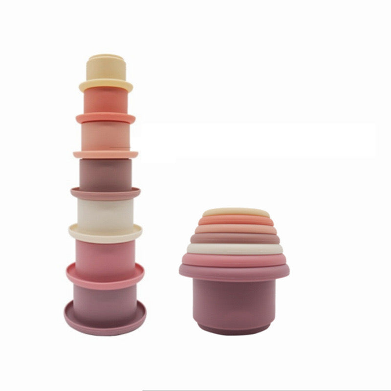 montessori rainbow multifunctional stacking cups