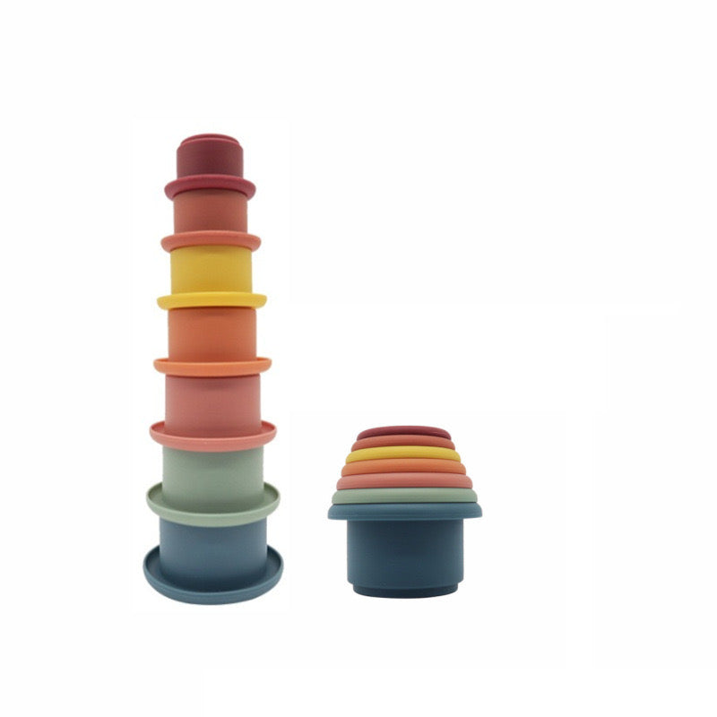 montessori rainbow multifunctional stacking cups