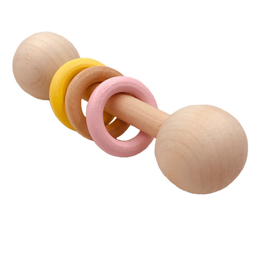 wooden dumbbell teether