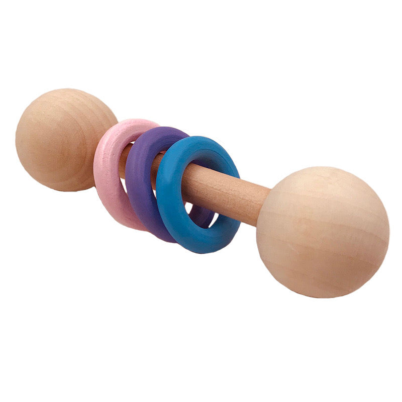 wooden dumbbell teether