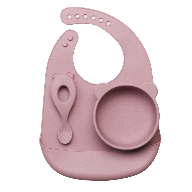 noah feeding set 3 pcs(bib, bowl, spoon)