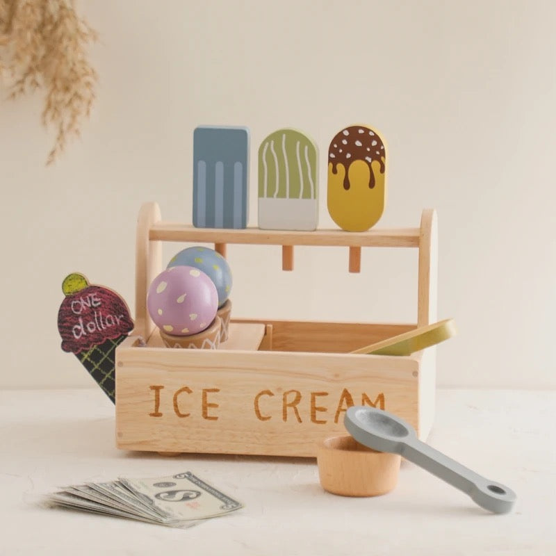 mela montessori wooden ice-cream station