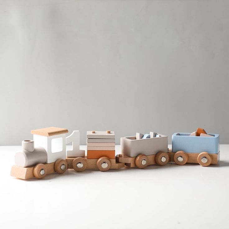 arlo wooden birthday stacking train