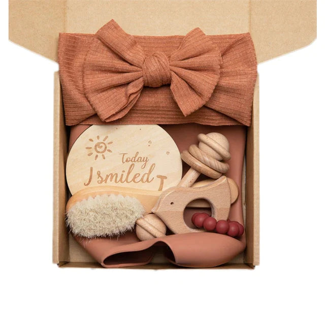 boho baby bath set giftbox 6pcs